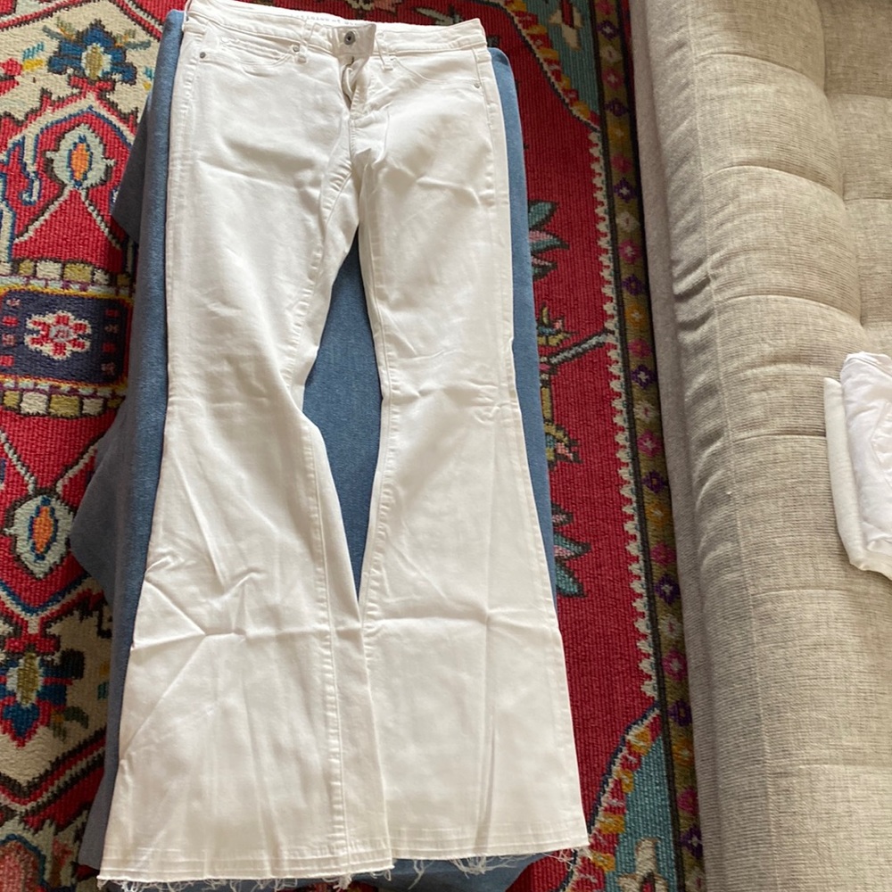 Flare white jeans